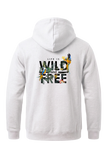 Unisex oversized cotton hoodie in Lavender with Wild & Free design print