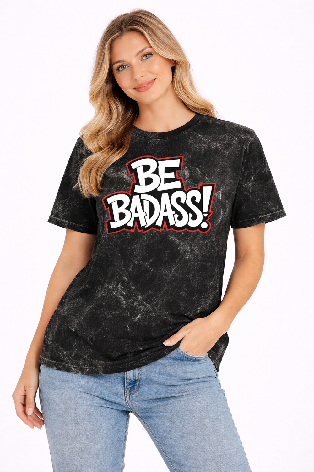 Be Badass - Acid Washed Tee