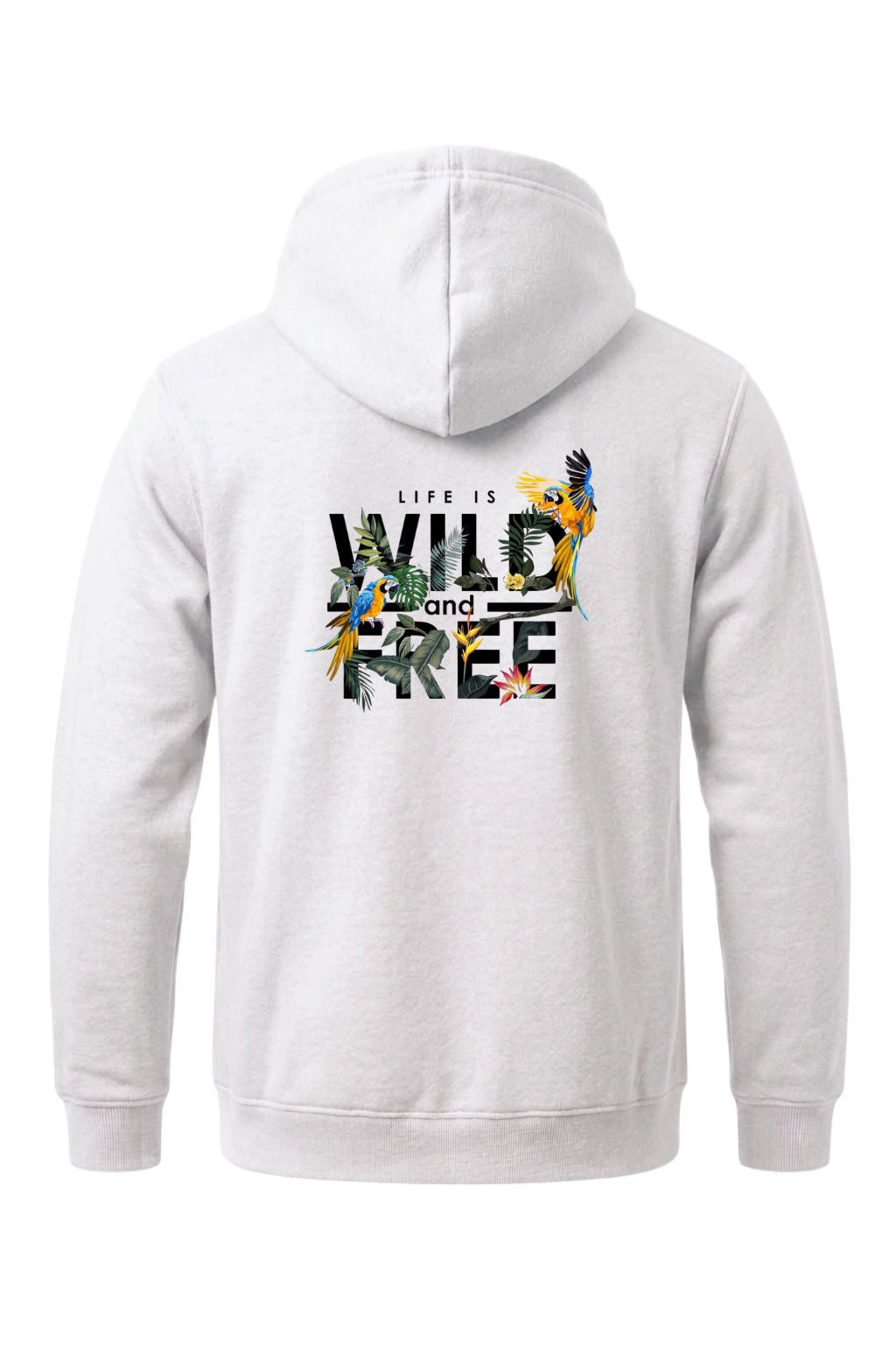 Unisex oversized cotton hoodie in Lavender with Wild & Free design print