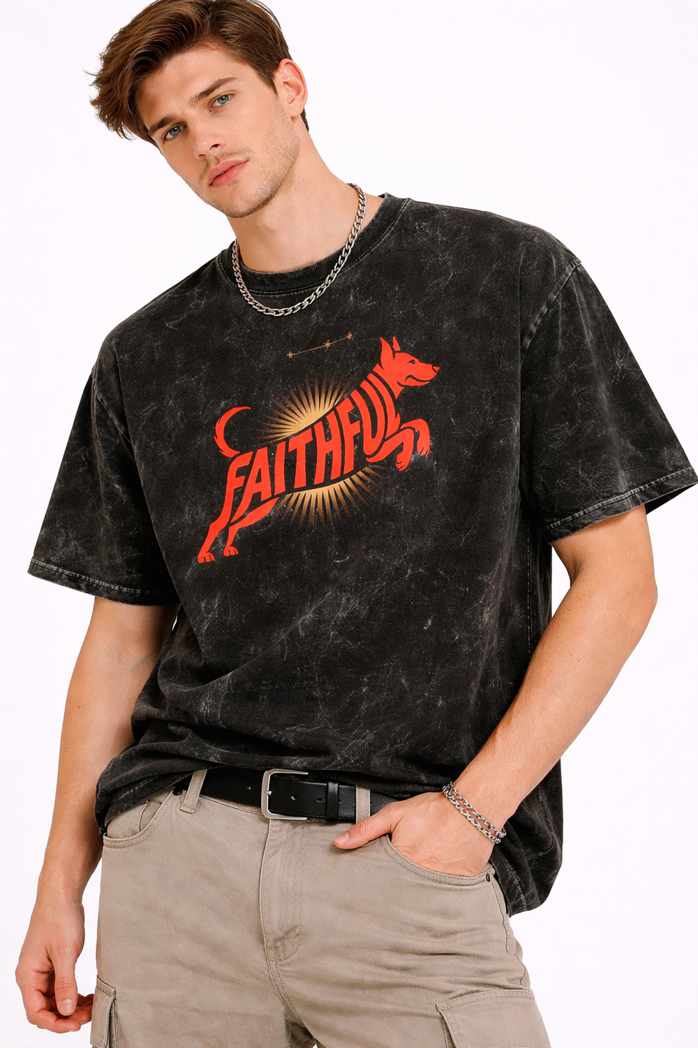 Faithful - Acid Washed Tee